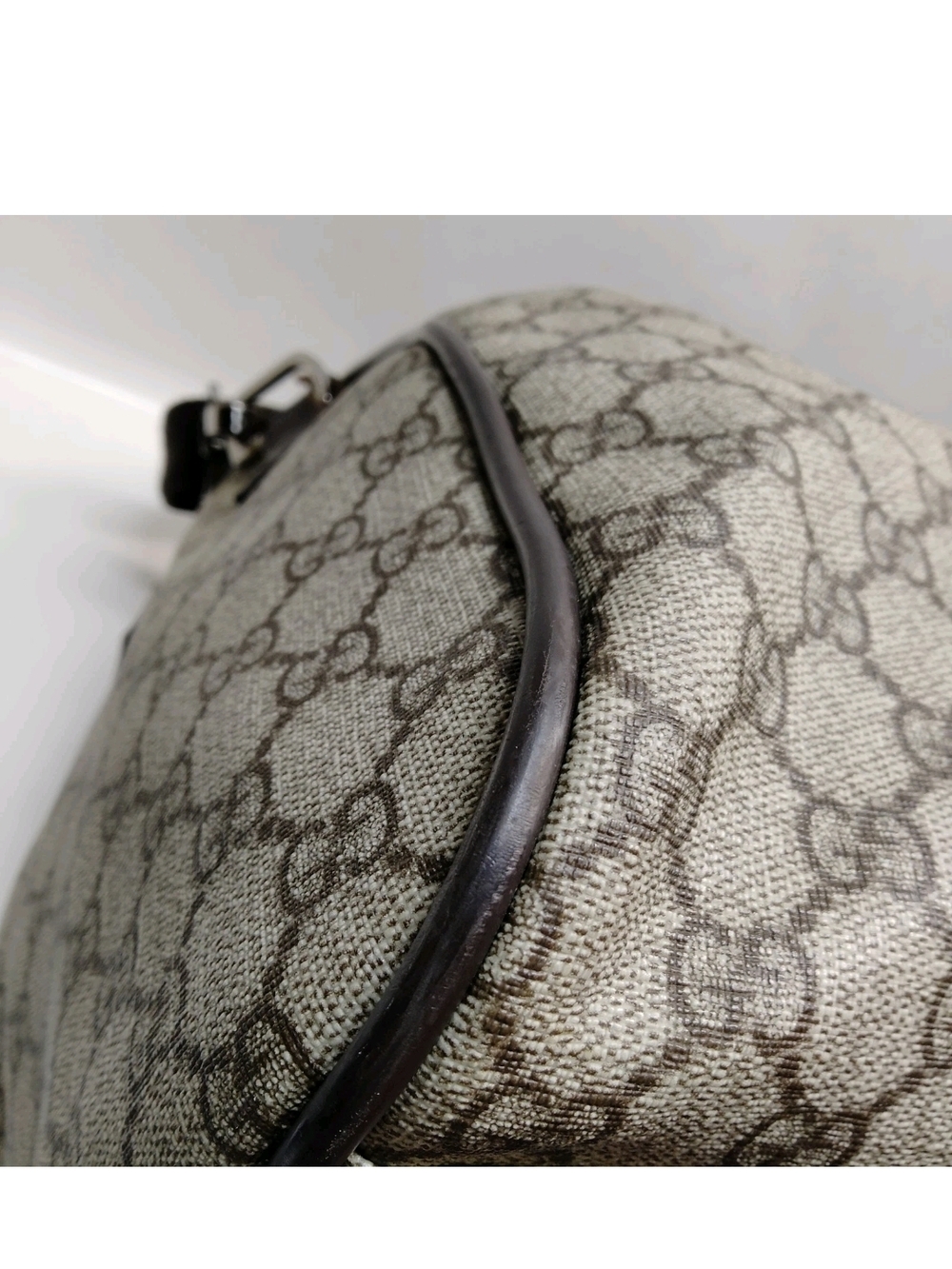 Gucci Brown Monogram Duffel Bag - Picture 6 of 9